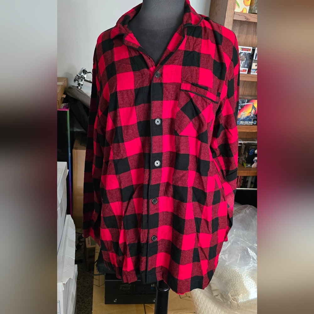 Men's XL Buffalo Check PJ Top